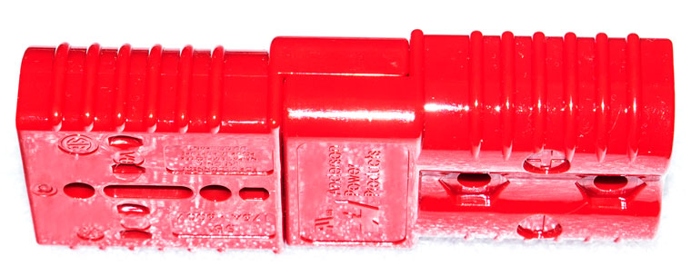 Red Color Anderson SB175 Connector, Part Number 949-BK, 175A / 600V Anderson Power Connector, Battery Charger Connector