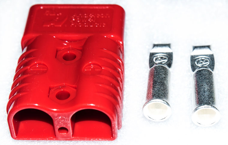 Red Color Anderson SB175 Connector, Part Number 949-BK, 175A / 600V Anderson Power Connector, Battery Charger Connector