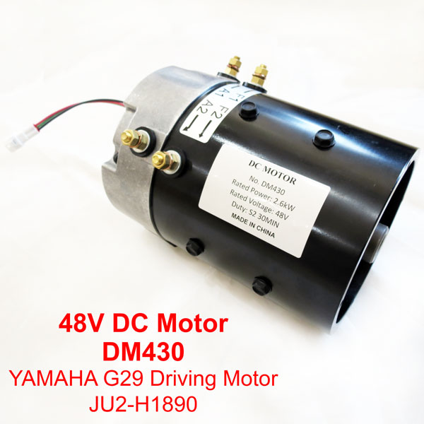 Compatible with Hitachi DM430, 48V 2.6kW YAMAHA G29 / YDRE drive motor JU2-H1890, 48V YAMAHA Golf Cart Utility Vehicle Traction Motor