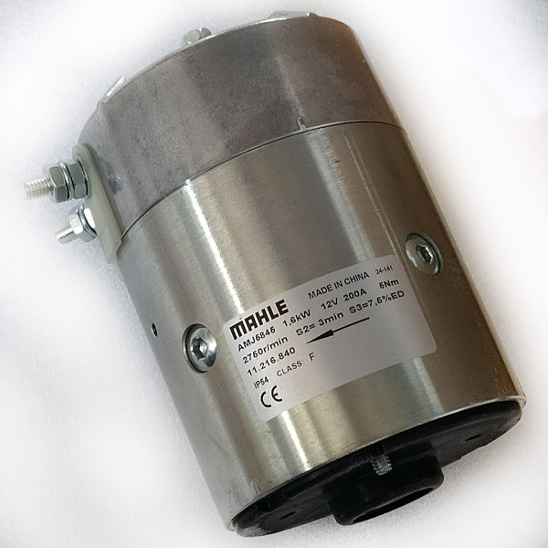 12V / 1.6kW MAHLE DC Motor AMJ5705 / AMJ5845, LETRIKA 11.216.840 / 11.216.117 / 11.212.609 / 11.212.107, 12V Battery Powered Electric Vehicle Hydraulic Motor
