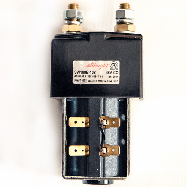 Albright SW180B-108 DC Contactor, 48V 200A CO, With Magnetic Blowout