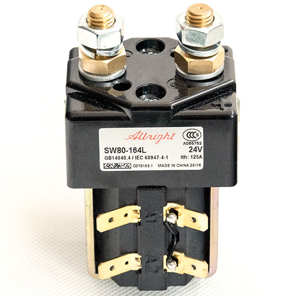 Albright SW80-164L DC Contactor, 24V 125A CO