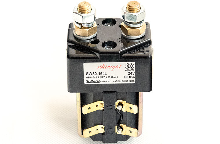 Albright SW80-164L DC Contactor, 24V 125A CO