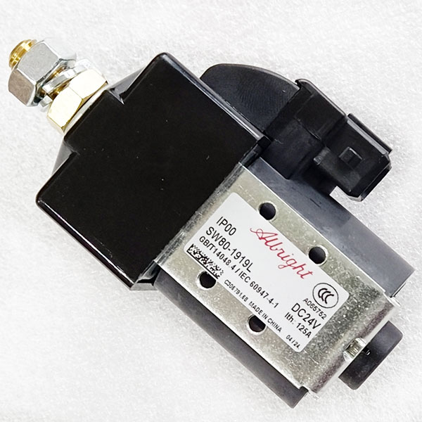 Albright SW80-1919L DC Contactor, 24V, Ith 125A, with JPT Connector