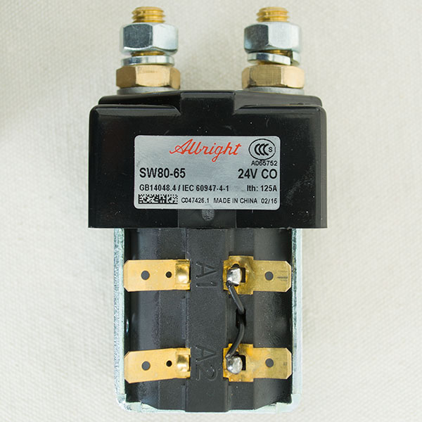 Albright SW80-65 DC Contactor, 24V 125A CO, With Magnetic Blowout