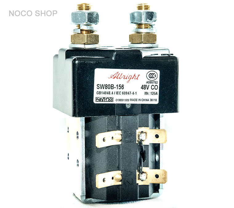 Albright SW80B-156 DC Contactor, 48V 125A CO, With Magnetic Blowout