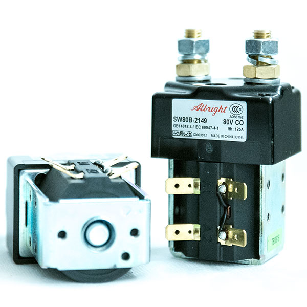 Albright SW80B-2149 DC Contactor, 80V 125A CO, With Magnetic Blowout