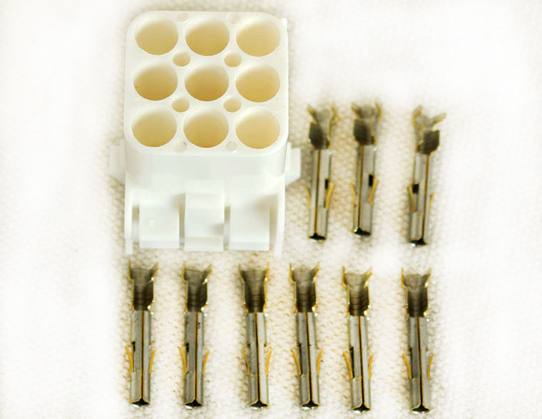 TE 9-Pin Connector, One Housing (part number 350782-1) + 9 Pins (part number 350536-1)