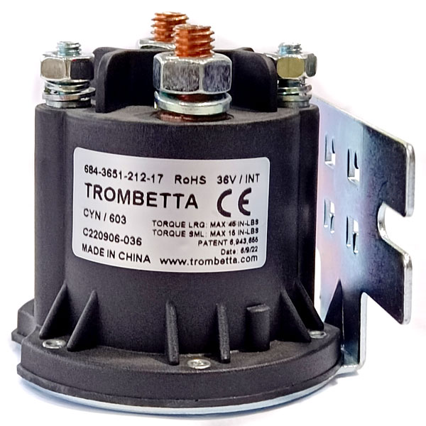 36V TROMBETTA PowerSeal DC Contactor 684-3651, With Flat type L Shape Bracket