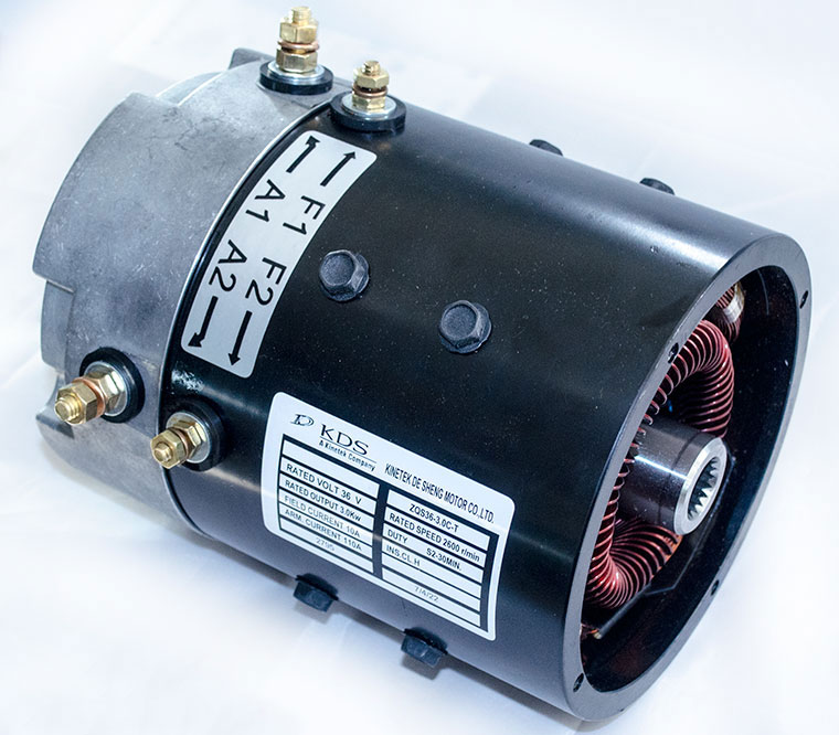 36V 3.0kW DC SepEx Motor ZQS36-3.0C-T, E-Z-GO 73124G01, DE2-4007, DE4-4011