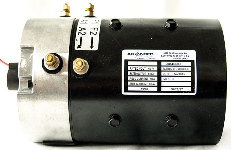 ZQS48-3.8-T, 48V 3.8kW DC Shunt Type Motor, Golf Cart Traction Motor, AMD GB9-4001, DA8-4012, TOMBERLIN 1008255